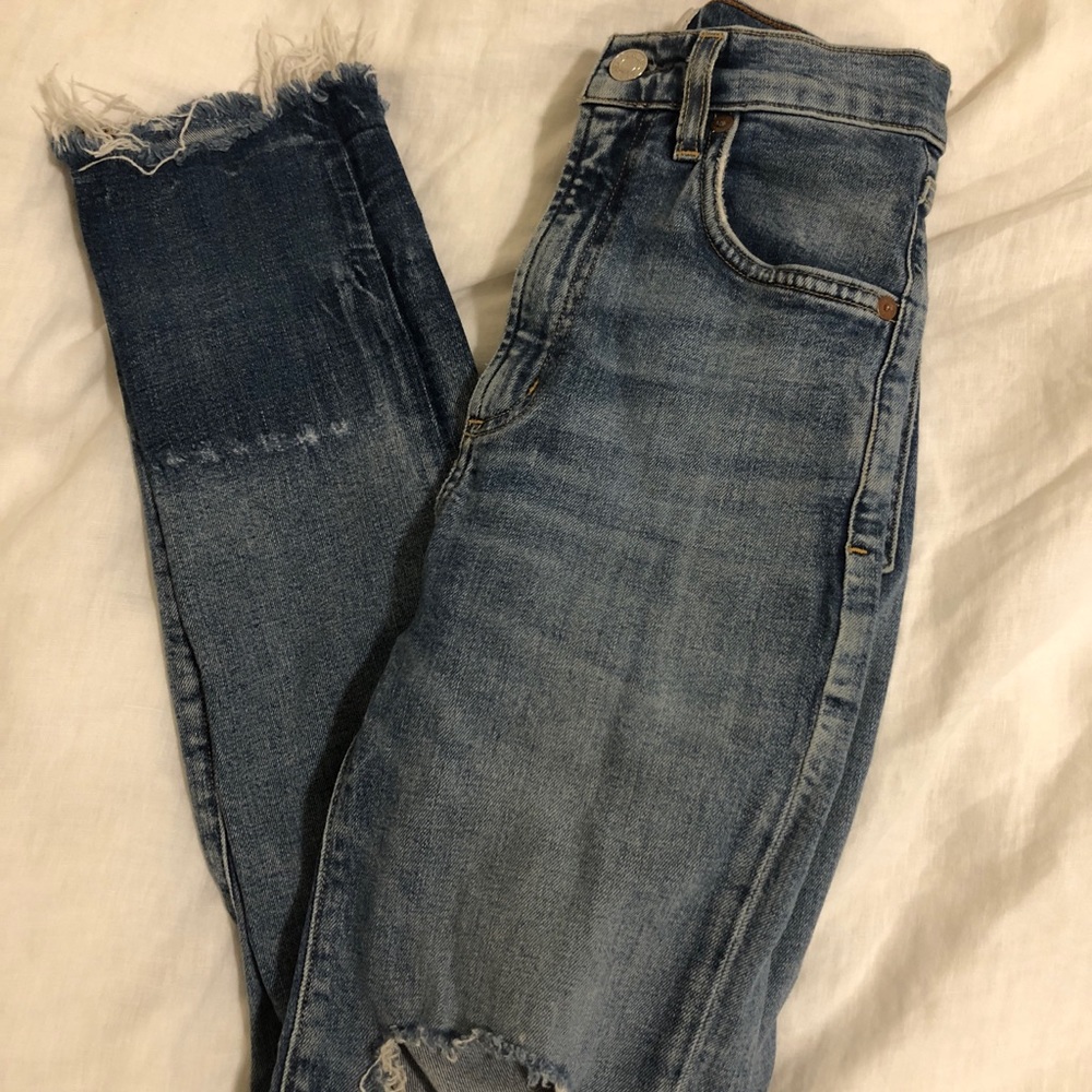 AGOLDE high waisted skinny ripped jeans - Picture 3 of 3